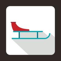 Sled icon in flat style vector