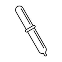 Pipette icon, outline style vector