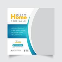 Real Estate Social Media Design Template vector