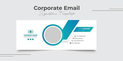 Corporate Modern Email Signature Design template vector