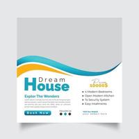 Real Estate Social Media Design Template vector