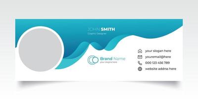 Corporate Modern Email Signature Design template vector