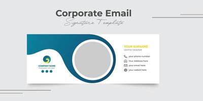 Corporate Modern Email Signature Design template vector