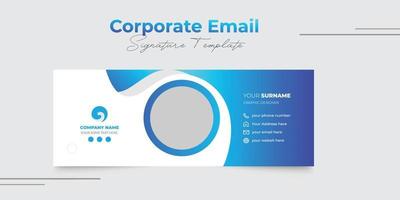 Corporate Modern Email Signature Design template vector