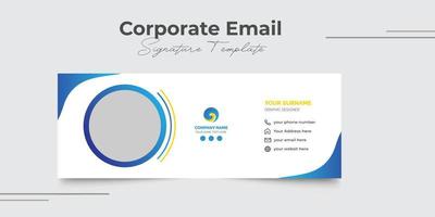 Corporate Modern Email Signature Design template vector