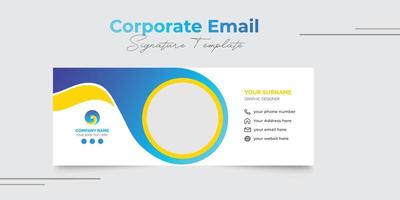 Corporate Modern Email Signature Design template vector