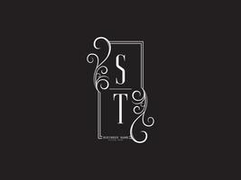 Unique ST Luxury Logo Letter Vector Icon