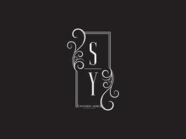 Unique SY Luxury Logo Letter Vector Icon