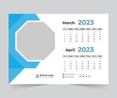 2023 calendario feliz año nuevo diseño vector