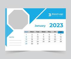 2023 calendario feliz año nuevo diseño vector