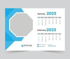 2023 calendario feliz año nuevo diseño vector