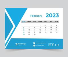 2023 calendario feliz año nuevo diseño vector