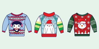 Christmas holiday ugly sweater decoration illustration vector