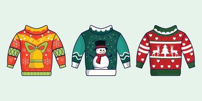 Christmas holiday ugly sweater decoration illustration vector