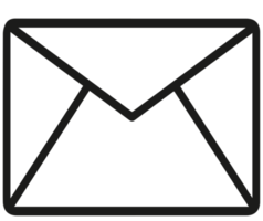 icono de contorno de sobre de correo electrónico png en fondo transparente