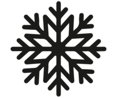 Trendy snowflake icon png on Transparent Background