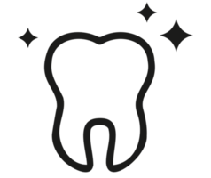 ilustração do ícone de dentes limpos png em fundo transparente