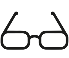 illustration de lunettes icône png sur fond transparent