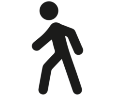 hombre caminando icono png sobre fondo transparente