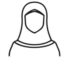 illustrazione di femmina musulmano icona png su trasparente sfondo