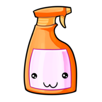 frasco de spray laranja rosa png