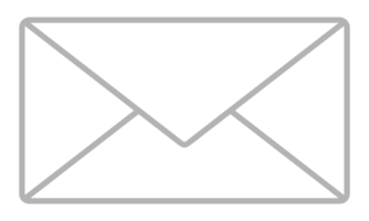 símbolo de ícone de mensagem, e-mail ou sinal de notícias para pictograma, logotipo, ilustração de arte, site, aplicativos ou elemento de design gráfico. formato png