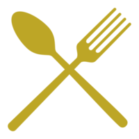 Spoon, Fork, and Knife Icon Symbol for Logo, Pictogram, Website, App or Graphic Design Element. Format PNG