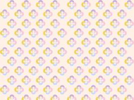 Geometric pastel floral seamless pattern background. vector