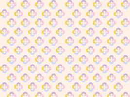 Geometric pastel floral seamless pattern background. vector