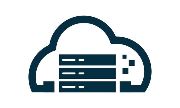 cloud computing concept logo template vector