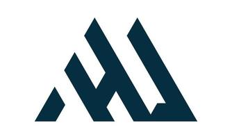 logotipo de la montaña y la letra h vector