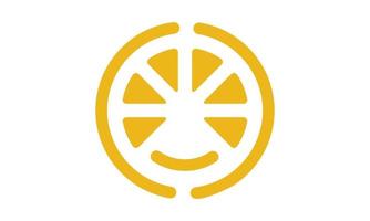 abstract circle lemon logo template vector