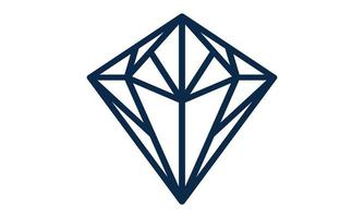 plantilla de logotipo de diamante de línea abstracta vector