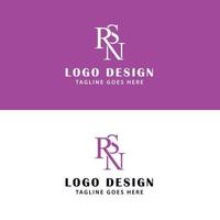 diseño de logotipo de letra rsn vector