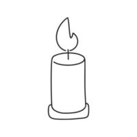 Candle doodle clip art vector