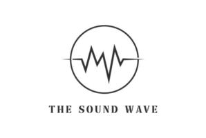 Simple Minimalist Circle Circular Sound Audio Waveform for Recording Logo vector