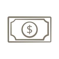 Dollar money illustration icon. Editable vector format file