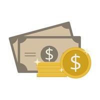 Dollar money illustration icon. Editable vector format file