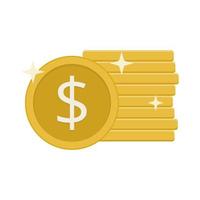 Dollar money illustration icon. Editable vector format file