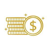 Dollar money illustration icon. Editable vector format file