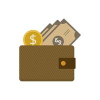 Dollar money illustration icon. Editable vector format file