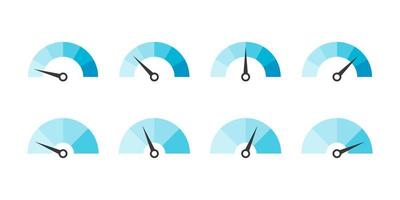 Speedometer symbol web icon. Set of Measuring Scales. Vector illustration