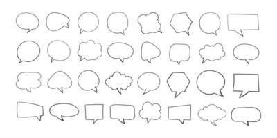 Speech bubble set. Collection of empty speech bubbles. Comic speech bubble. Retro empty comic bubble. Vector illustration