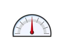 Scale low to high. Barometer sign, performance symbol. mood evaluation. Vector illustration