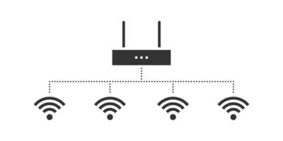 concepto de iconos wifi. Wi-Fi de acceso de invitados. signo de internet inalámbrico aislado sobre fondo blanco. ilustración vectorial vector