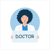 Medical doctor modern illustration. Hospital staff vector