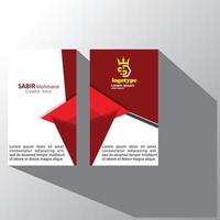 Creative and Clean Double-sided Business Card Template. Vector Illustration.