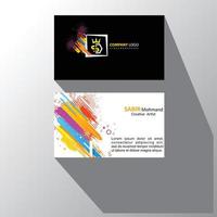 Creative and Clean Double-sided Business Card Template. Vector Illustration.