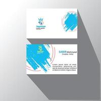 Creative and Clean Double-sided Business Card Template. Vector Illustration.