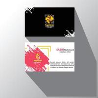 Creative and Clean Double-sided Business Card Template. Vector Illustration.